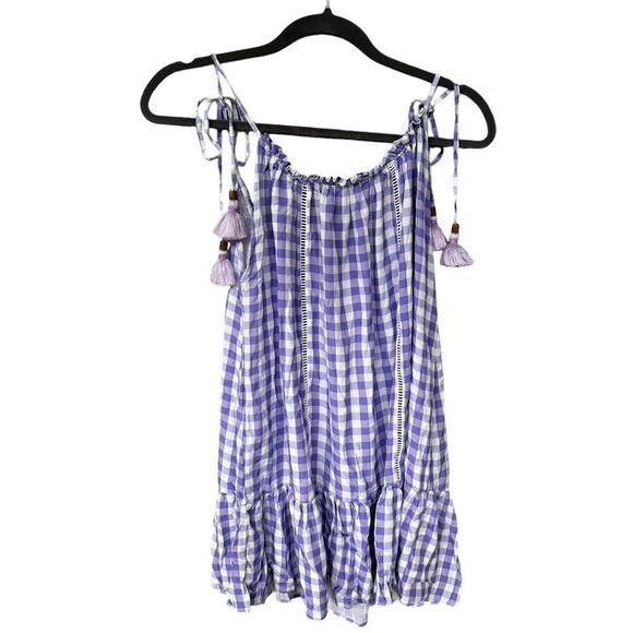 Maaji SEERSUCKER MAGNOLIA COVER-UP DRESS IN PURPLE M - Picture 3 of 7